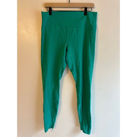 Lululemon Wunder Train Everlux High Rise Stretch Maldives Green 28” Size 14 - Picture 2 of 7